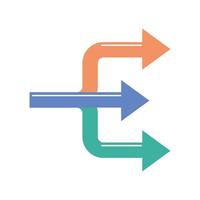 Pfeile der Diagrammvorlage vektor