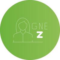 gen z weiblich kreativ Symbol Design vektor