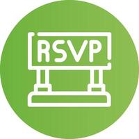 rsvp kreatives Icon-Design vektor