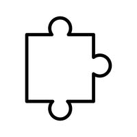 Vektor-Puzzle-Stück-Symbol vektor