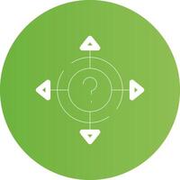 linje cirkel ljus grön lutning vektor
