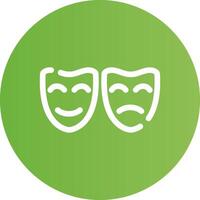 Theatermasken kreatives Icon-Design vektor