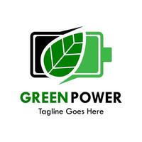 grön kraft logotyp mall illustration vektor