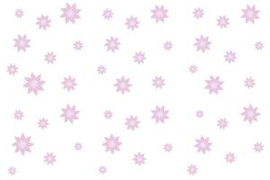 illustration mönster, abstrakt blomma stil. upprepa av mjuk rosa blomma på vit bakgrund. vektor