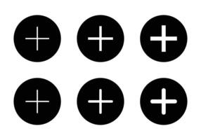 hinzufügen Taste Symbol Vektor. Plus Symbol auf schwarz Kreis vektor