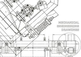 Vektor-Banner. technische Zeichnung. mechanischer Instrumentenbau vektor