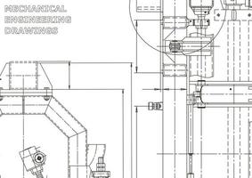 Vektor-Banner. technische Zeichnung. mechanischer Instrumentenbau vektor