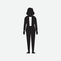 ein Geschäft Frauen Stehen Vektor Silhouette Illustration