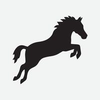 löpning gående stående häst svart silhuett vektor illustration