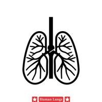 klar und prägnant Mensch Lunge Diagramme geeignet zum medizinisch Poster Designs vektor