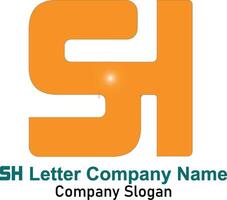 sh brev logo.sh namn logo.sh företag namn logo.brev logotyp vektor