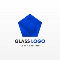 kreativ Design Glas Logo Vorlage vektor