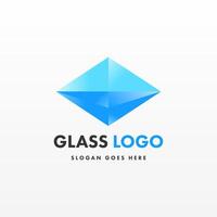 kreativ design glas logotyp mall vektor