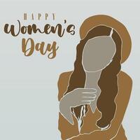 platt internationell kvinnors dag illustration bakgrund vektor