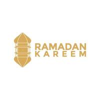 årgång latern ramadan kareem logotyp design mall aning vektor