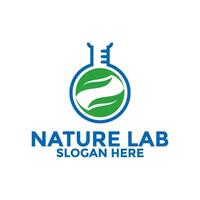 labb logotyp design ,natur laboratorium logotyp mönster vektor, vetenskap logotyp vektor mall