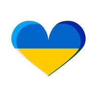 Zustand Flagge von Ukraine im das gestalten von ein Herz. Unterstützung und Frieden zu Ukraine. Vektor. vektor