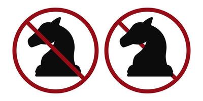Schach Verbot verbieten Symbol. nicht erlaubt abspielen Schach. vektor