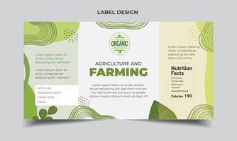 Pestizide organisch Produkt Verpackung Etikette Design Vorlage vektor