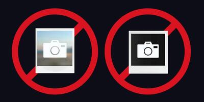 Fotografie Verbot verbieten Symbol. nicht erlaubt nehmen Fotos vektor