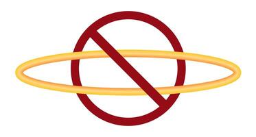 heilig Religion Verbot verbieten Symbol. nicht erlaubt Stechpalme Ring. vektor