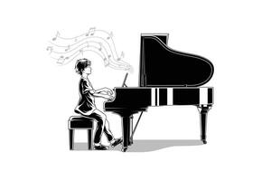 de underbar pianist illustration vektor