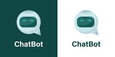 robot chatt logotyp uppsättning. artificiell intelligens. vektor grafik