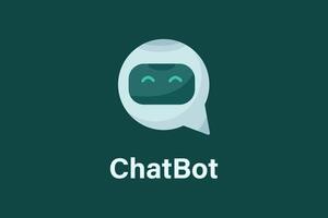 Chatbot Vektor Design Illustration. modern eben Stil. Chatbot Symbol. Logo Design.