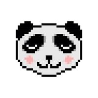 Panda Symbol im Pixel Kunst Stil vektor