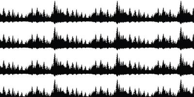 Vektor Wald Silhouette mit nahtlos Muster Hintergrund