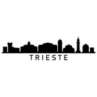 illustrerade trieste horisont vektor