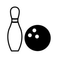 bowling illustrerade på vit bakgrund vektor