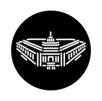 indisk parlament byggnad vektor ikon