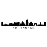 Nottingham Horizont illustriert auf Weiß Hintergrund vektor