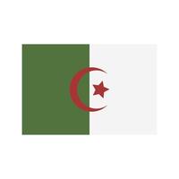 algeriet flagga illustrerade på vit bakgrund vektor