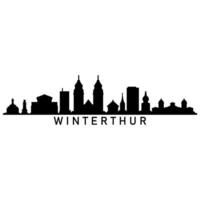 illustrerade wintertur horisont vektor