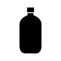 Milchflasche auf weißem Hintergrund dargestellt vektor