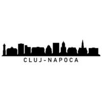 cluj napoca illustrerade på vit bakgrund vektor