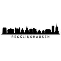 Horizont Recklinghausen illustriert auf Weiß Hintergrund vektor