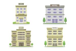 Hotels illustriert auf Weiß Hintergrund vektor
