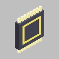 illustriert isometrisch Mikrochip vektor