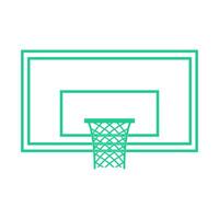 basketboll ring illustrerade på vit bakgrund vektor