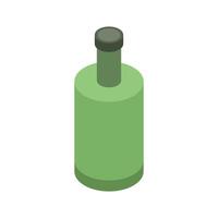 illustriert isometrisch Olive Öl Flasche vektor