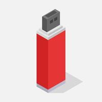 illustriert isometrisch USB Fahrt vektor