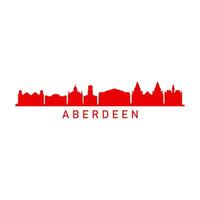 aberdeen Horizont illustriert auf Weiß Hintergrund vektor