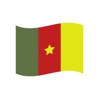 Kamerun Flagge auf Weiß Hintergrund vektor