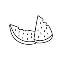 vattenmelon i doodle stil. vektor