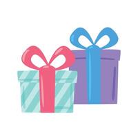 Geschenkbox die Geschenke einstellen Symbole Vektor Illustration Design