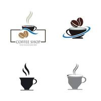 Coffee-Shop-Logo-Symbol-Vorlage-Design-Vektor-Illustration vektor