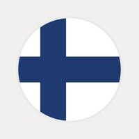Finnland National Flagge Vektor Illustration. Finnland runden Flagge.